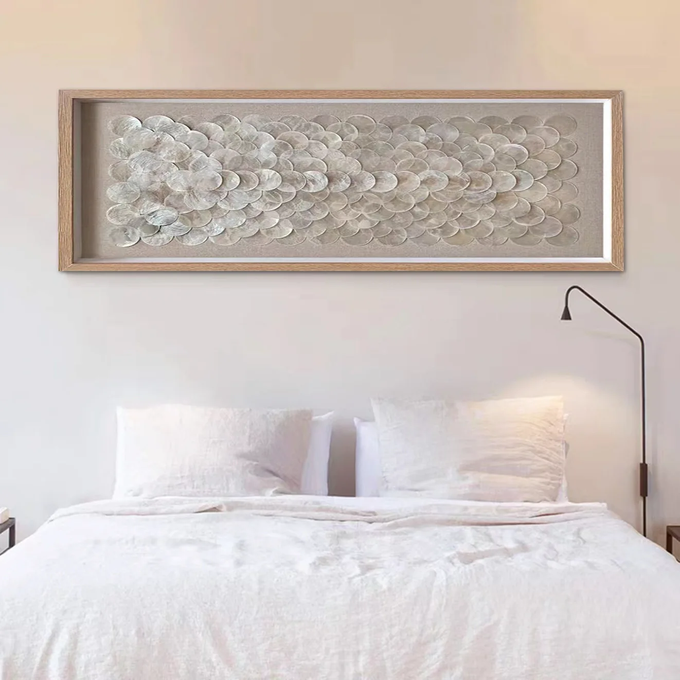 Wabi Sand Wind Natural Shell Decorative Painting Entrance Living Room Dining Room Background Wall Hanging Painting Purely