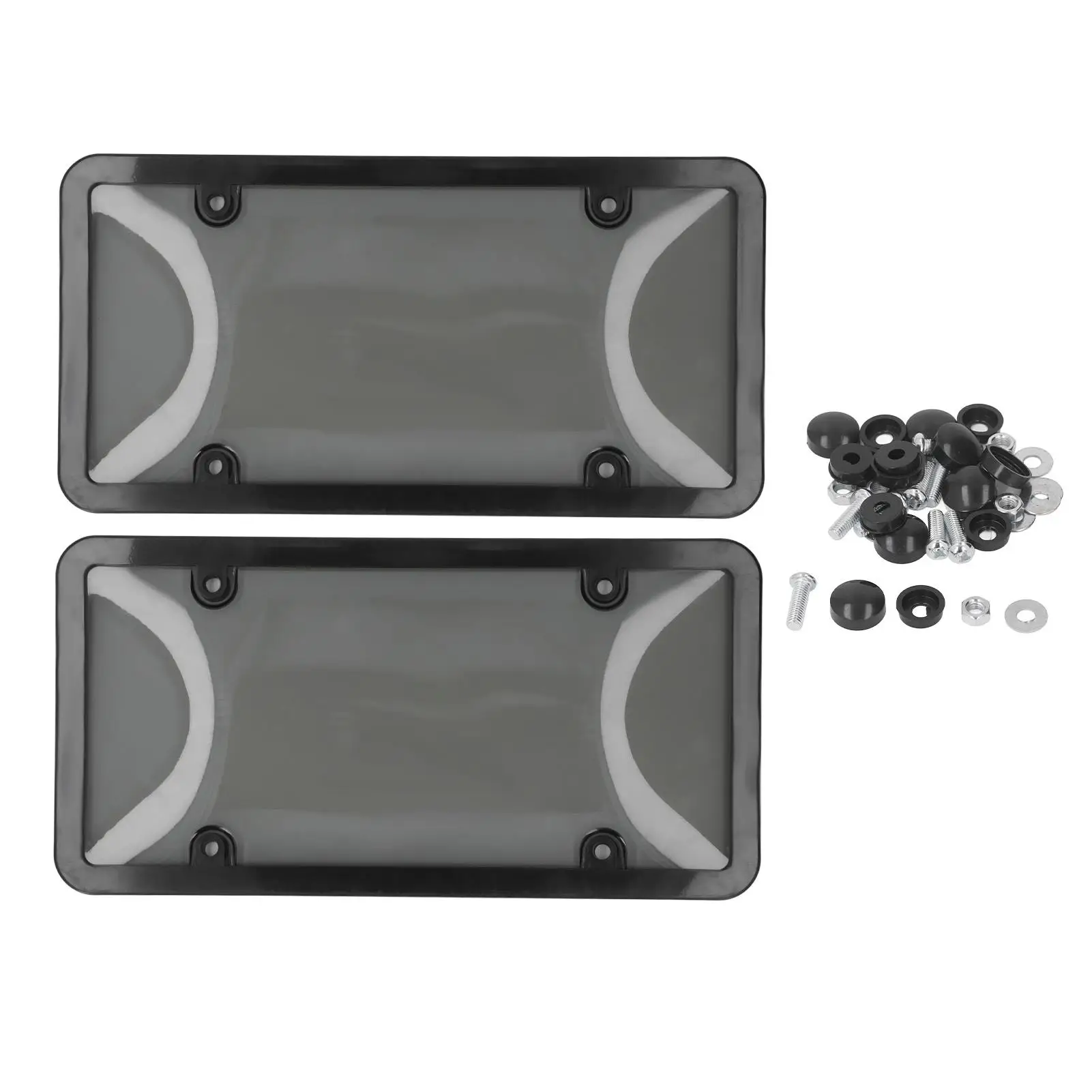 

UV Resistant License Plate Shield & Frame Set for Cars & Trucks - Durable Protection Cover