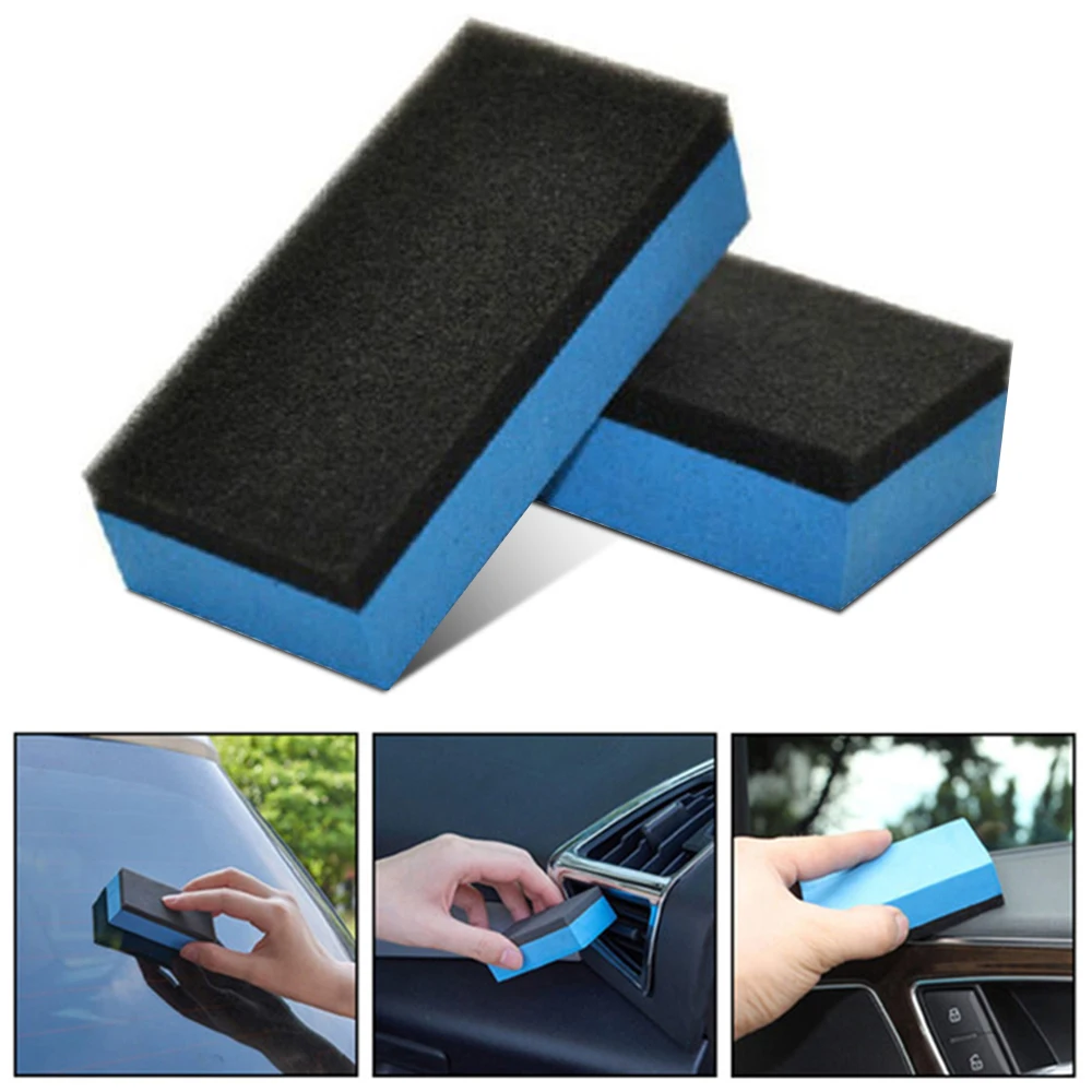 30Pcs Car Ceramic Coating Waxing Polishing Sponge Automobiles Glass Nano Wax Coat Applicator Pads Wipe Clean Tool Accessories