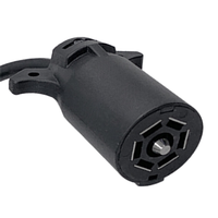 5X Trailer Light Connector USA To EU 7-Way Socket Plug Adapter Vehicle Linker Trailer Connector