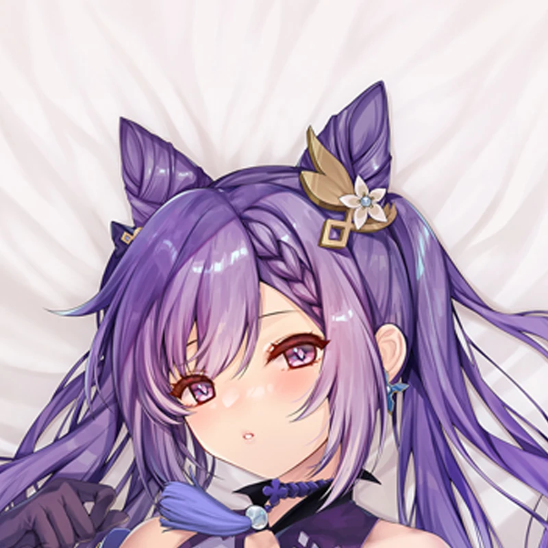 

Dakimakura Anime Pillow Cover Keqing Double Sided Print 2Way Cushion Cover Xmas Gifts
