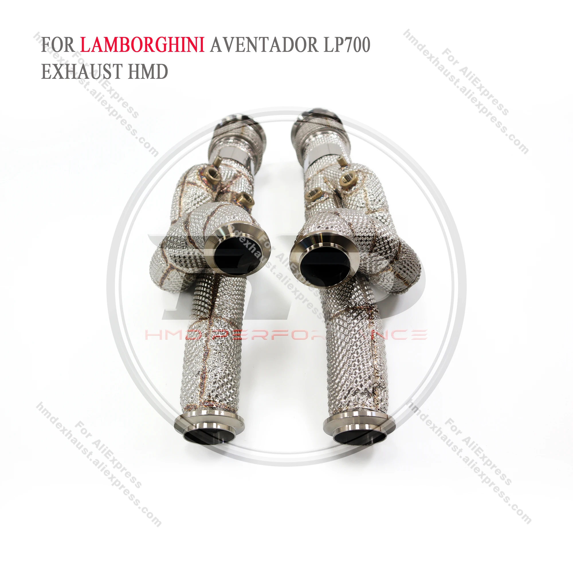 HMD اكسسوارات السيارات نظام العادم عالية الأداء النازل لامبورغيني أفينتادور LP700 LP720 LP750 مع الحفاز #4