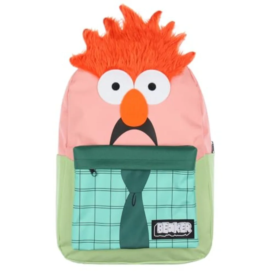 

The Muppets Beaker 3D Character Hair 17" Backpack Laptop Travel Book Bag Padded Back Adjustable Straps