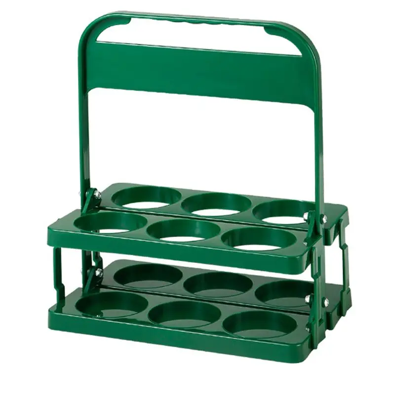 

ABWZ-Portable Beer Carrier-Collapsible 6 Pack Drink Holder, Reusable Plastic Wine & Beer Rack, Ideal For Picnics And Parties