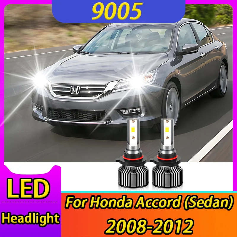 Turbo LED Headlight Bulb Canbus High Beam Headlamp 6000K Super Bright 1:1 Design For Honda Accord (Sedan) 2008-2012 Auto Bulb