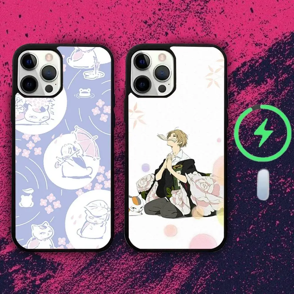 

N-Natsume's B-Book of Friends Phone Case For iPhone 16e,16,15,14,13,12,11,Plus,Pro,Max,Mini Magsafe Magnetic Wireless Charging