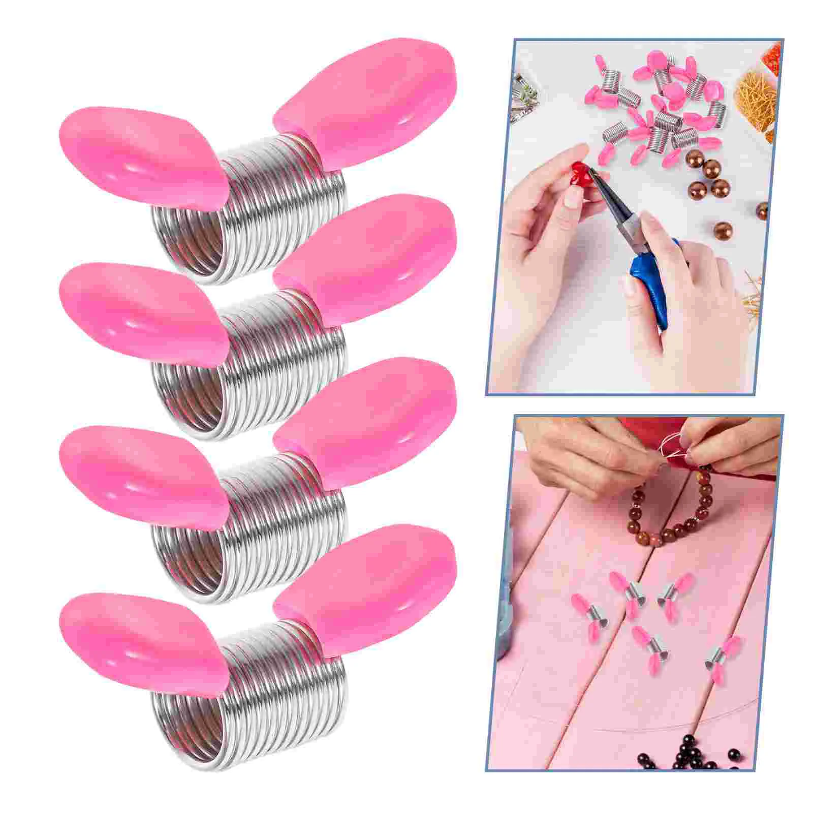 10 Pcs Thread Clamp Spring Bead Beading Tool Beads Gasket Stopper Rings Clamps Seperator