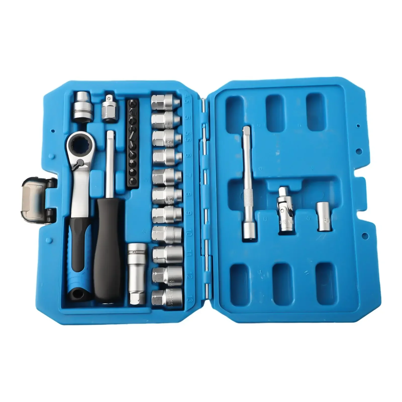 Core Ratchet Socket Wrench Kit Car Auto Repair Tool Chrome-vanadium Steel Torque Wrench Kit Automotive Repairs