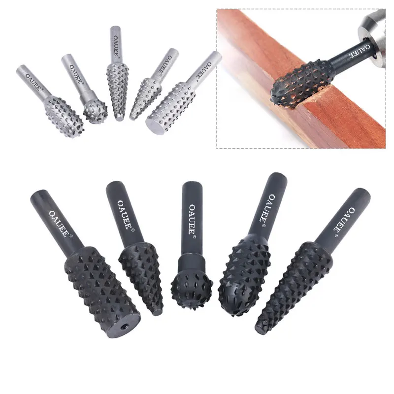 Brocas rotativas de Metal, herramientas de corte para tallado de raíces y madera, amoladora de archivos, 5 o 10 unidades