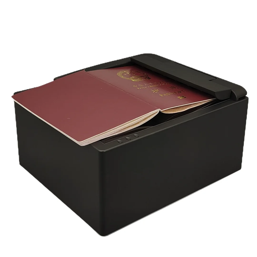 HuaKong Passport Scanner for Airport & Hotel ID Verification MRZ OCR Reader Black 1-Year Warranty in Stock