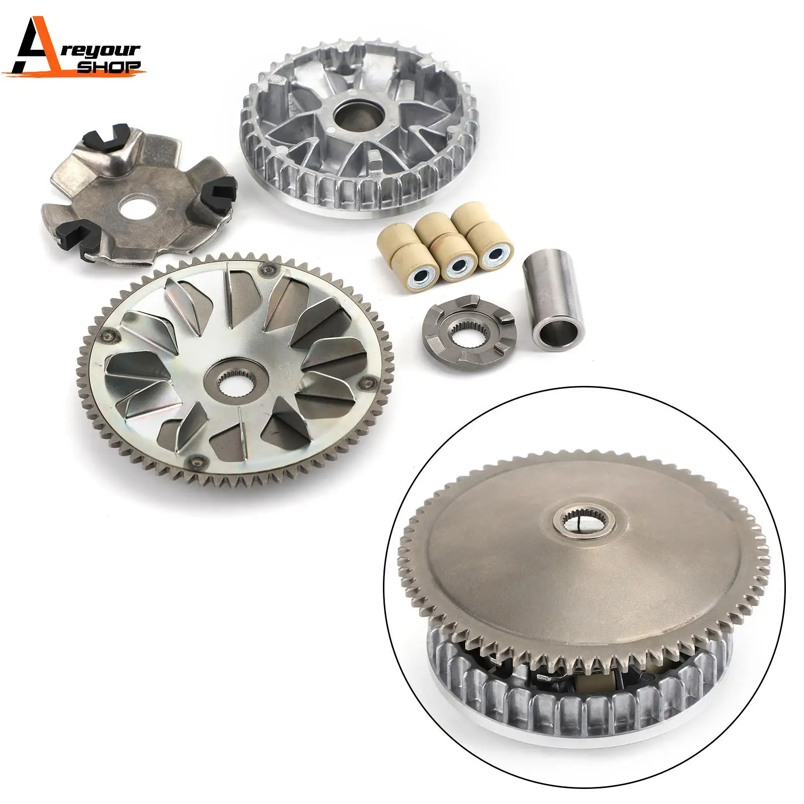 Areyourshop Performance Racing Front Clutch Variator For Honda Scv100F Scv100F Lead Beat