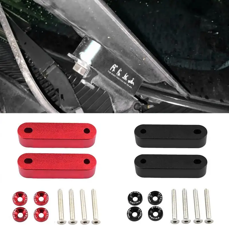 Engine Hood Spacer Space Riser Aluminum Alloy Front Hood Vent Spacer Sturdy Engine Hood Ventilation Spacer For Efficient