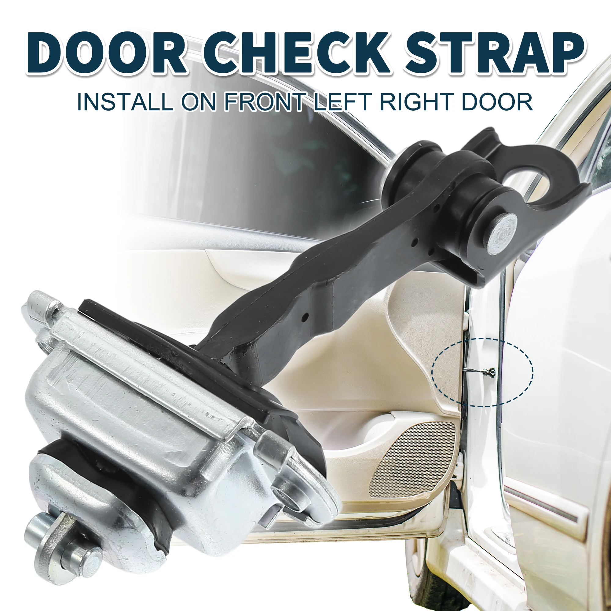 UXCELL Door Check Strap Stopper Limiter No.6Y0837249F for Skoda Fabia I 2000-2007