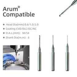 2024 Arum 5X-200 5X-500L 5x-450 Zirconia Milling Cutter Diamond Coating CADCAM Machine Milling Burs Dental Lab Milling Tools