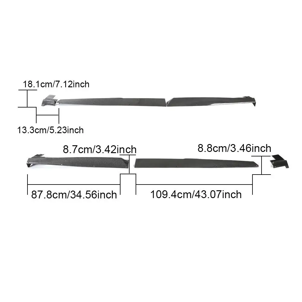 Voor Audi Rs Q8 Rsq8 2021-2023 Real Carbon Fiber Side Rokken Extensions Lippen
