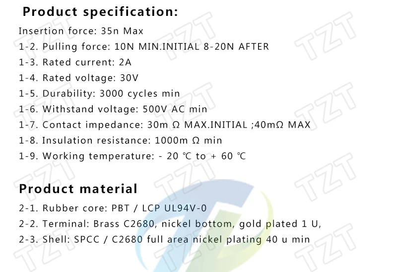 10/30 Stück USB 3.1 Typ-C SMT 24P 30V 2A Micro-USB-Steckverbinder TZT Stecker Buchse Anschluss – Detail 1