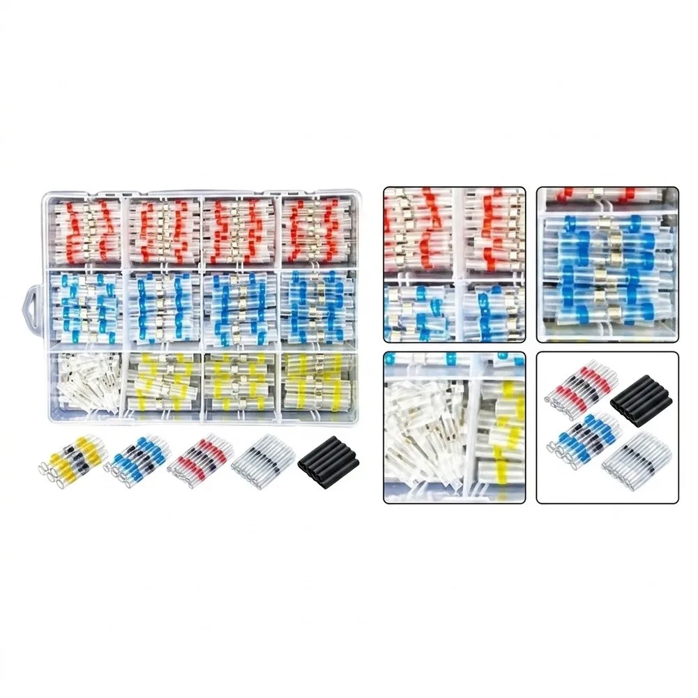 800PCS Heat Shrink For Solder Connectors Waterproof Wire Terminals Kit For Multi Color Assorted Sizes For Automotive Marine Elec