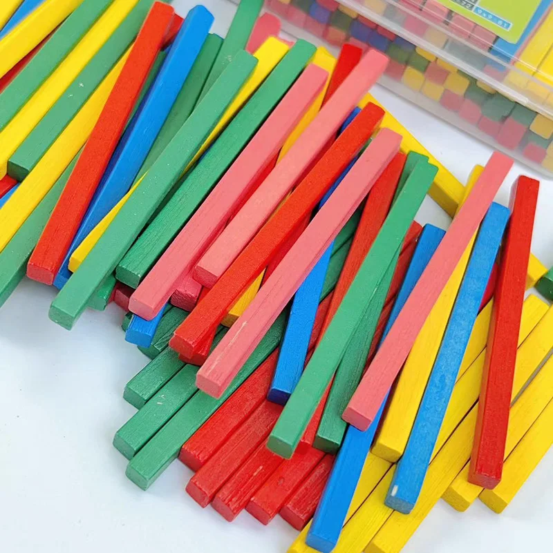 Children\'s Toys Square Counting Sticks Boxed Arithmetic Sticks First Grade Addition And Subtraction Counting Teaching Aids Toys