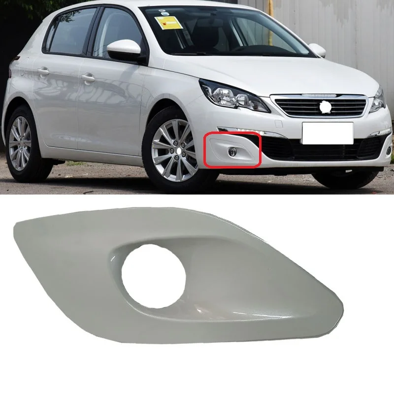 Lofty Richy For Peugeot 308S 2015 16 Front Bumper Fog Light Cover Cap Lid Foglamp Housing Trim Frame Shell Fog Lamp Garnish Hood