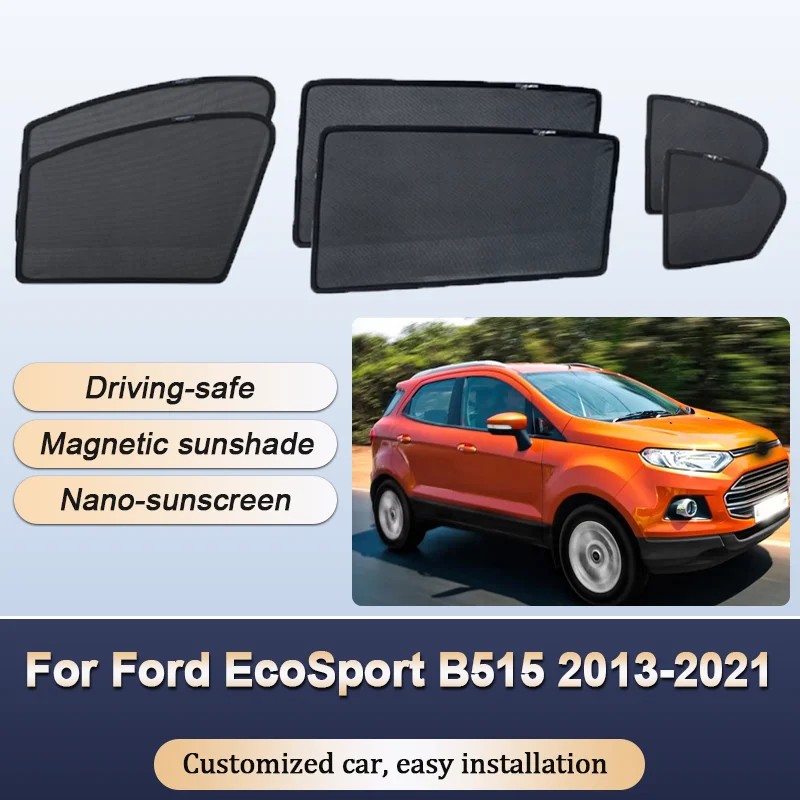 

Sun Shades For Ford EcoSport B515 MK2 2013-2021 Sunshades Magnetic Privacy Protection Visor Curtains Windows Auto Accessories
