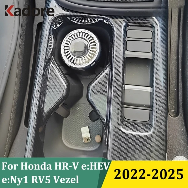 

Для Honda HR-V e:HEV e:Ny1 RV5 Vezel 2022 2023 2024 2025 передний держатель для стакана с водой, наклейка, защитная крышка, отделка, аксессуары для интерьера
