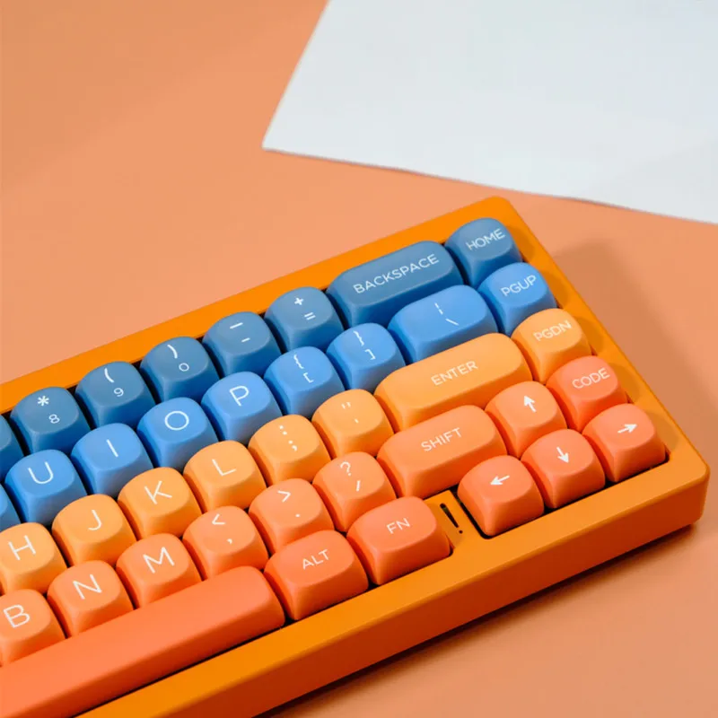 Orange B Themed Keycaps 126 Keys Moa Cherry Profile Thermal Sublimation Mechanical Keyboard Personalized Keycaps