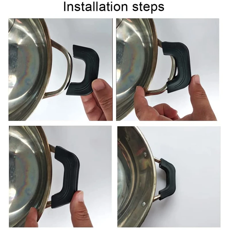 Silikon Topf griffe Griff halter Finger schützen Topf halter hitze beständige Silikon klemme Griff abdeckung für Bratpfannen