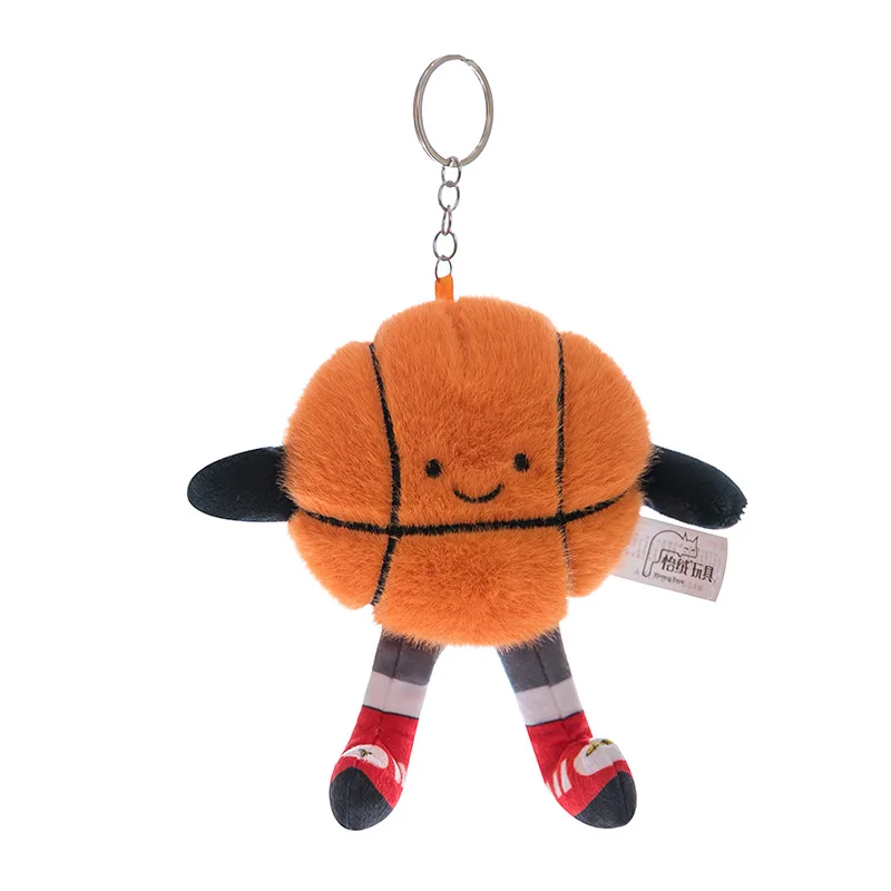 Esportes e fitness série chaveiro pingente brinquedos de pelúcia criativo basquete futebol boneca saco pendurado decoração presentes aniversário