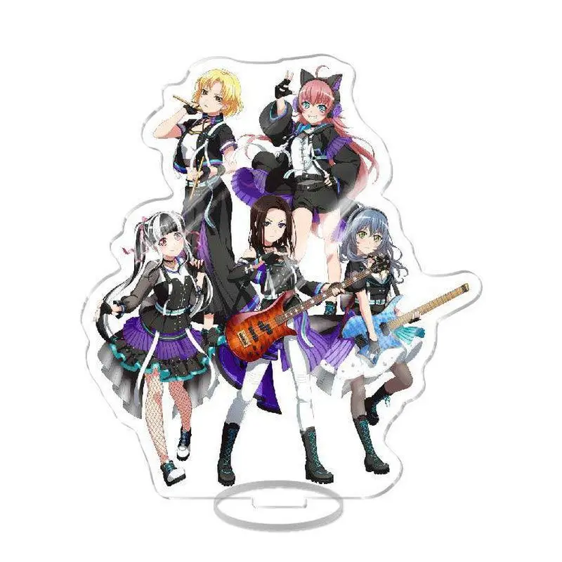 Bang Dream เครื่องประดับอะนิเมะต่อพ่วงแบบอะนิเมะสัญลักษณ์กระจกตั้งโต๊ะความคิดสร้างสรรค์ของตกแต่ง kasumi Chihaya นักเรียนน่ารักของขวัญวันเกิด