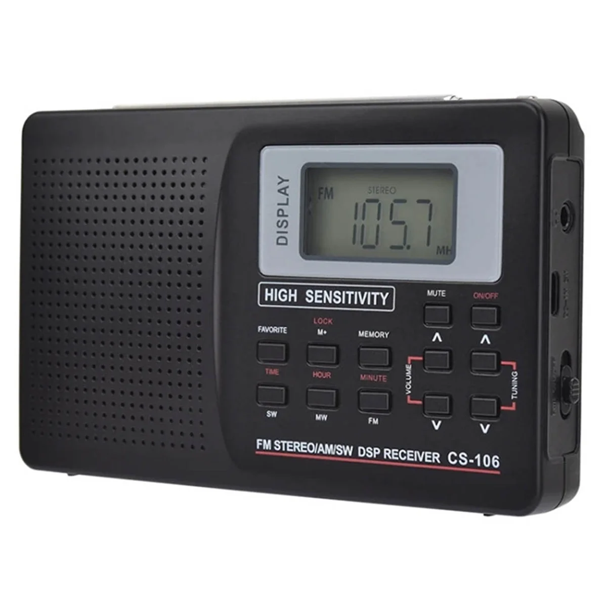 New Full Band Radio AM/SW/LW/TV/FM Radio Full Frequency Receiver Receiving FM Radio with Timing Alarm Clock Portable Radio