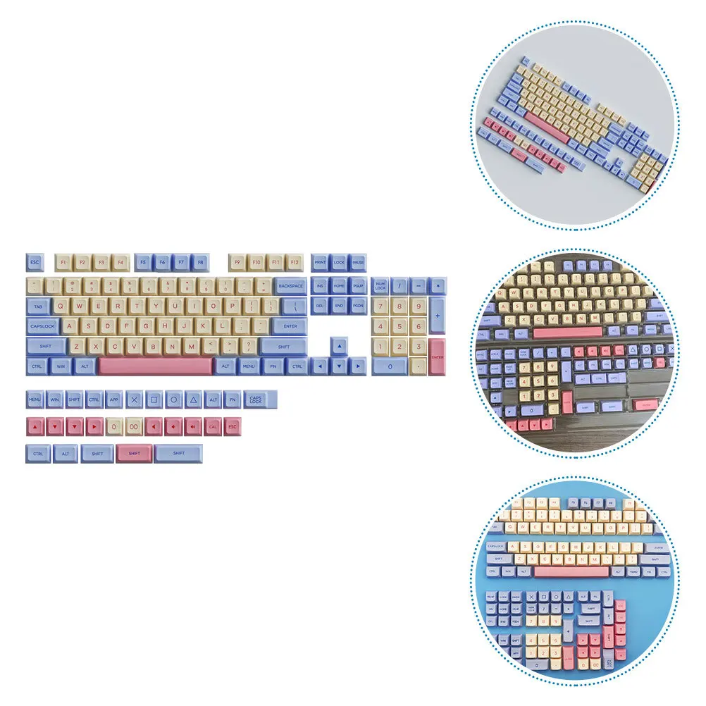 132 stücke Ersatz Keycap Set Für Mechanische Gaming Tastatur Universal Fit Kunststoff Schlüssel Kappen Computer Peripherie Zubehör