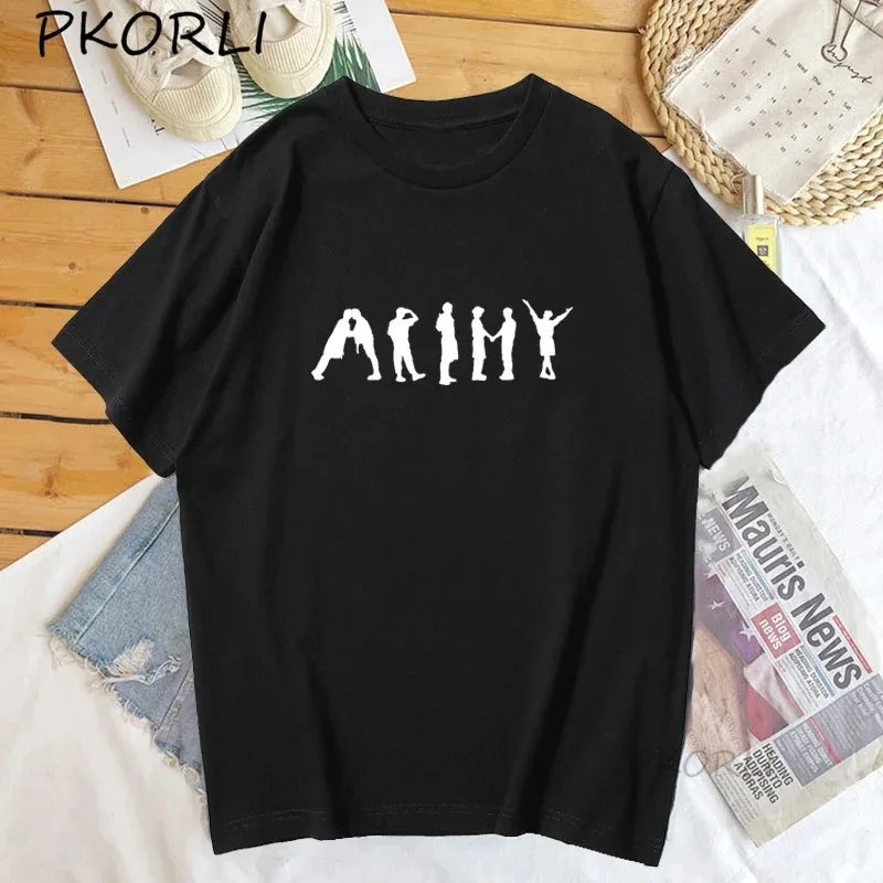 K Pop T Shirt Streetwear Women Army J-Hope T-Shirt Permission To Dance Men's Clothes Bangtan Kpop Merch Top Streetwear Tees