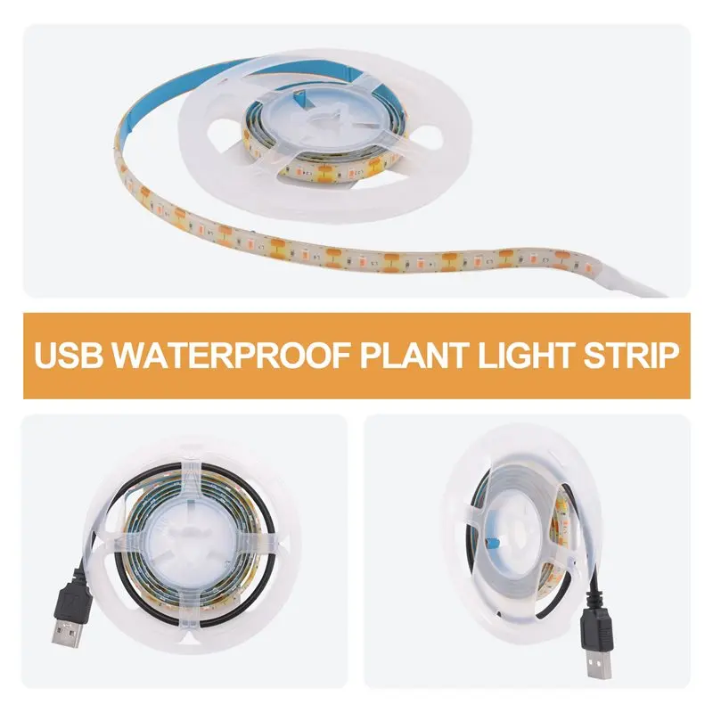 ABWP-LED Grow Light Full Spectrum 5V USB Grow Light Strip 2835 LED Phyto Lamps For Plants Greenhouse Hydroponic Growing