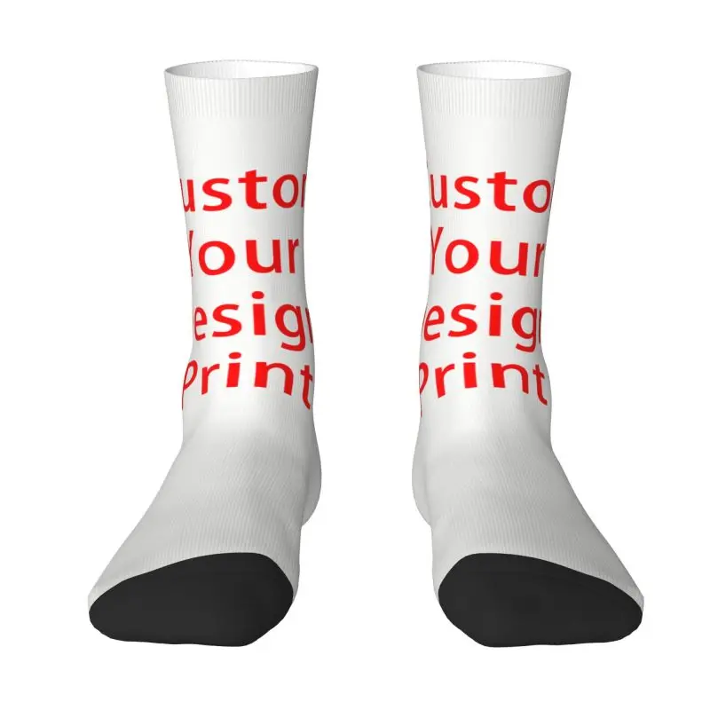 Cute Custom Your Design Socks Women Men Warm 3D Printed Customized Logo Printed Sports Basketball Crew Socks