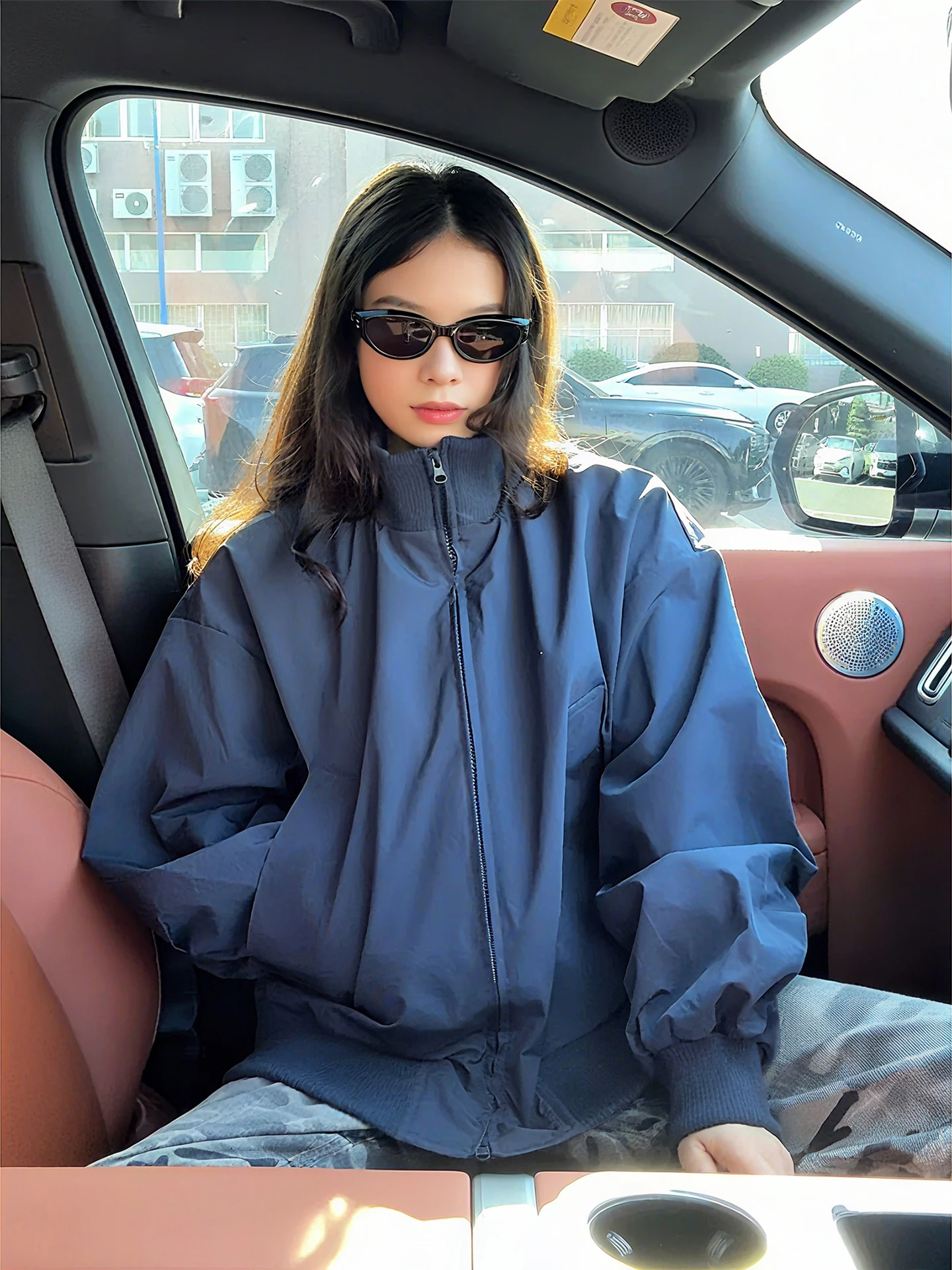 

American Sle ort Bomber Jaet Flight Jaet ex Autumn Tee-Proof Stand Collar Baseball orm Loose Fit Polyester ...