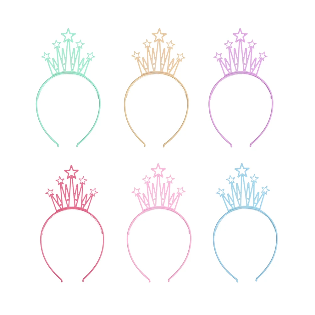 

12 Pcs B Pentagram Girls Hoop Kids Hair Girls Hair Hoop Accessories Crown Headb B Festival Birthday Gifts