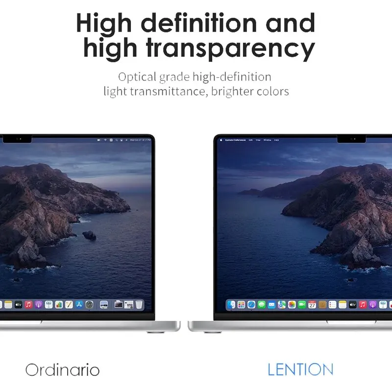 Protector de pantalla para MacBook, película suave HD para Air 13 pulgadas M1 M2 Pro 11 13 14 15 16 pulgadas, película suave transparente para laptop 2