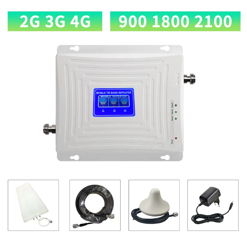 Tri-band Mobile Phone Signal Amplifier Outdoor Indoor Antennas 4G/5G Three-Network Extender Repeater Enhanced Reception 200-1000