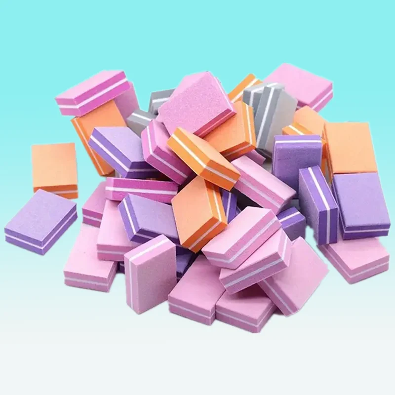 10 szt. Kostek papieru ściernego EVA, mini dwustronne bloki do szlifowania paznokci do manicure i pedicure, polerowane gąbki do zdobienia paznokci.