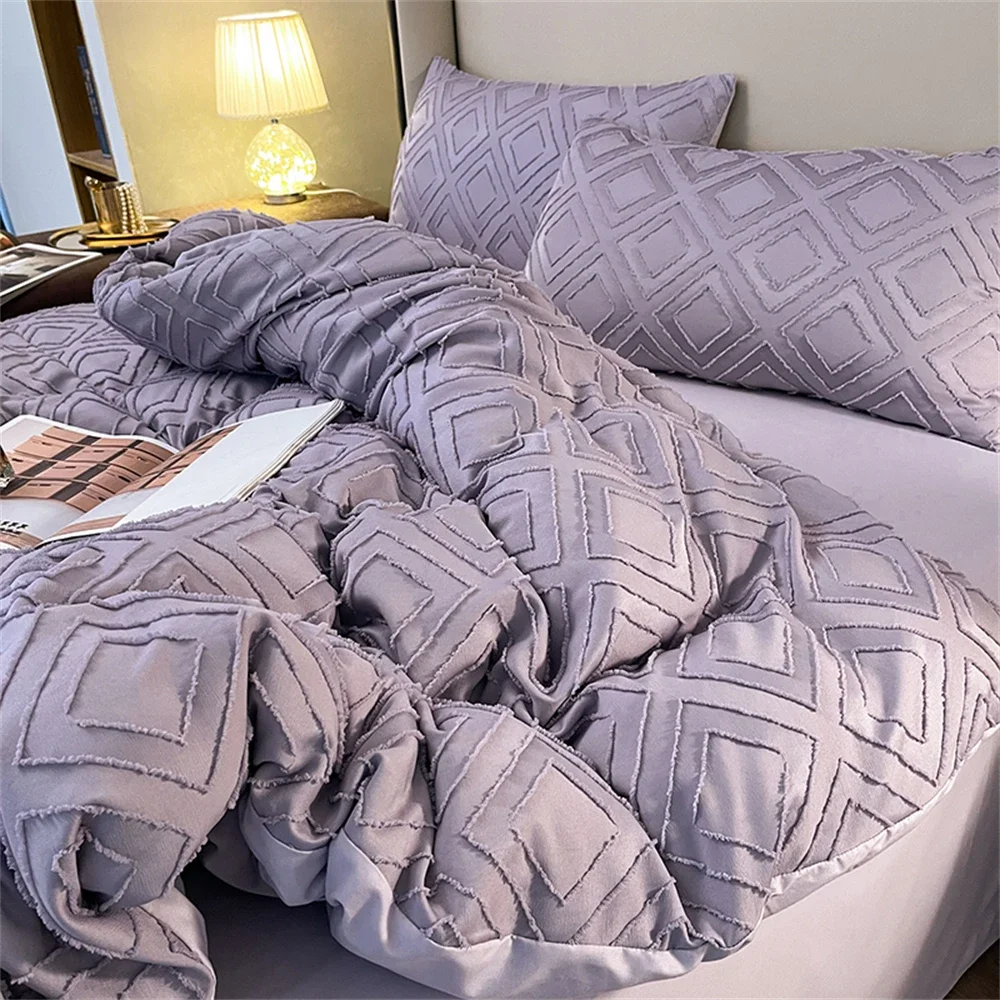 Cotton Bedding Set King Size Single Double Bed Sheet Set Skin Friendly Fabric Home Duvet Cover Quilt Cover Pillowcase Bed Linens