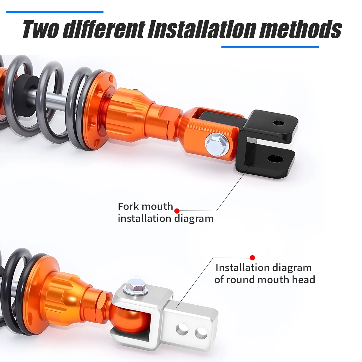 1/2pcs Universal Motorcycle Rear Shock Absorber Fork Heightening Adapter With Screw Dirt Bike Scooter Moped CNC Damper Extending