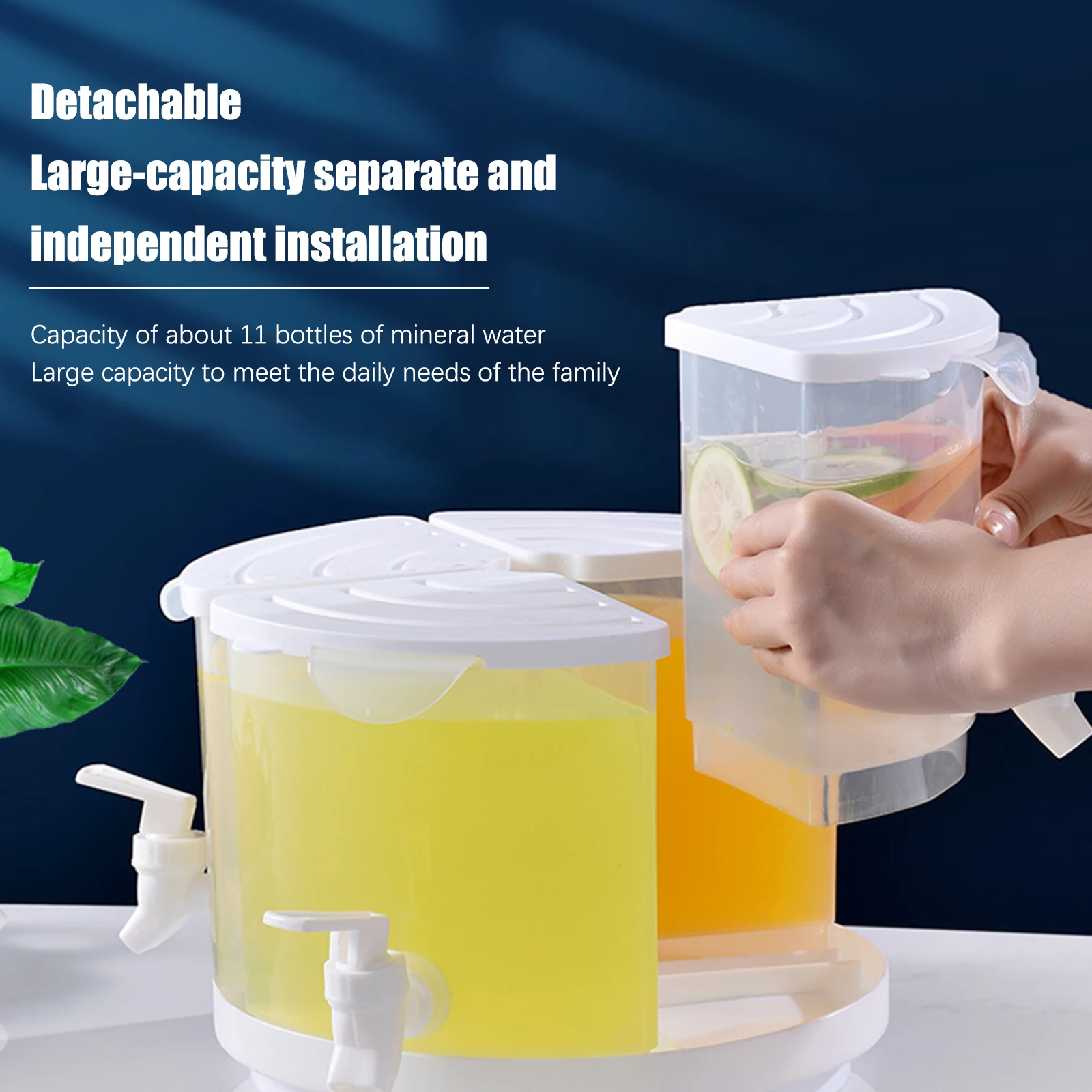 5.5L 4 Grid Beverage Drink Dispenser Multifunctional Commercial for Restaurant Hotel Party Convenience Store