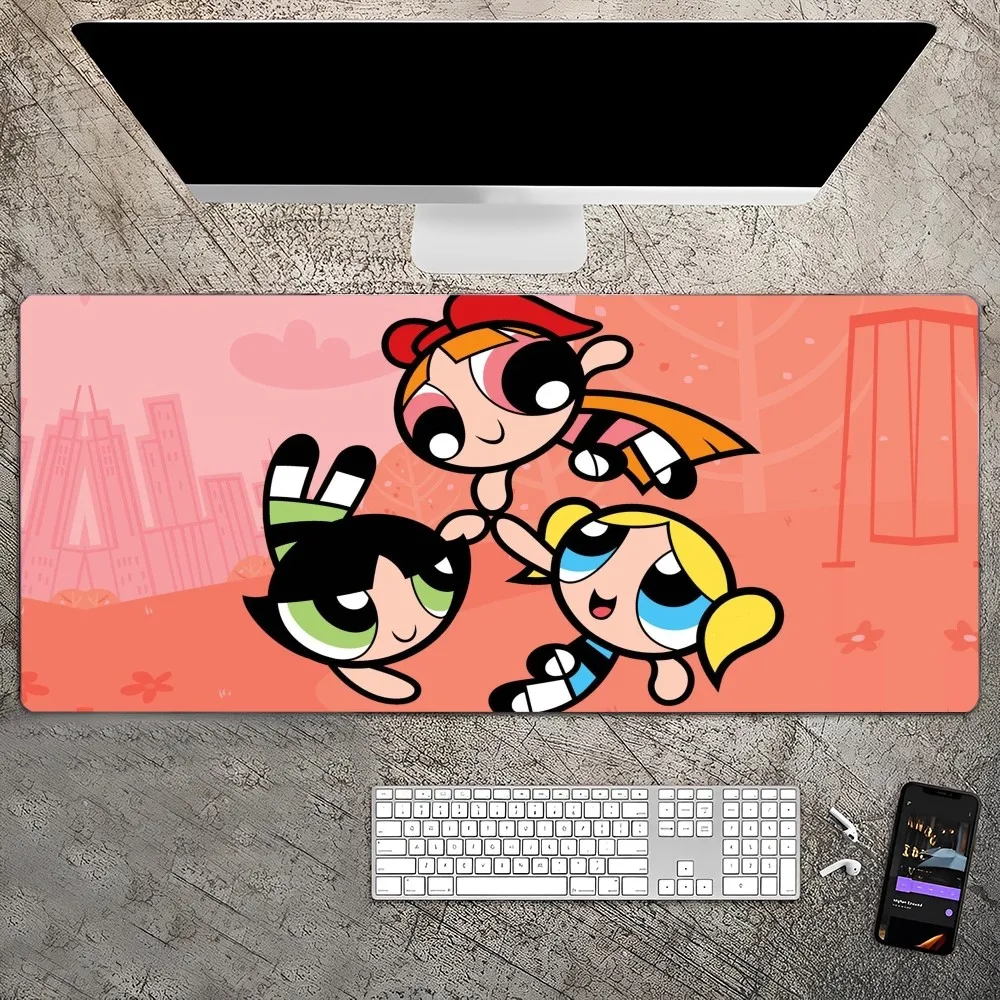 Imagem -06 - P-meninas Superpoderosas Mousepad Custom Skin Desktop Desk Mat Kawaii Gaming Acessórios Estudantes Writing Pad para pc Mesa de Computador o