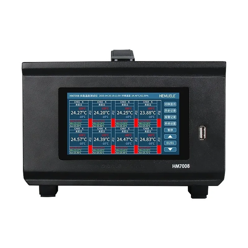 Multi Channel Temperature Data Logger 8 to 64 Channel Thermocouple Temperature Tester Rise Inspection Recorder Paperless