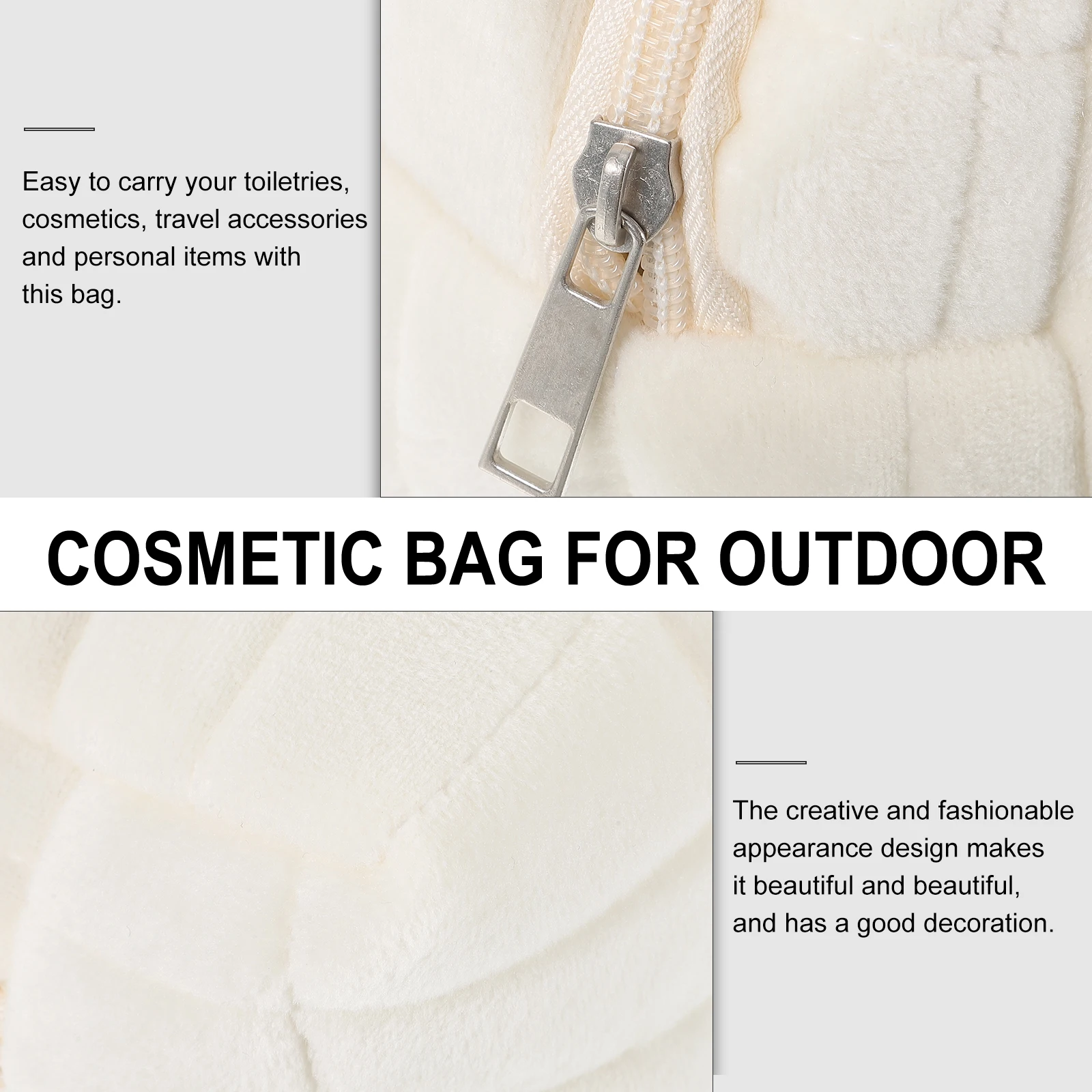 

Large Capacity Bag Travel Makeup Organizer Pouch Portable Toiletries Storage Bag For Women Light Zipper Closure Easy