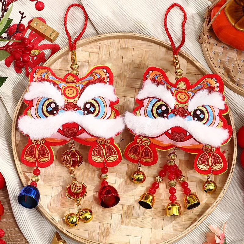 2026 New Year Auspicious Lion Awakening Pendant Bell Ornament Celebrating The Lunar New Year Of The Horse