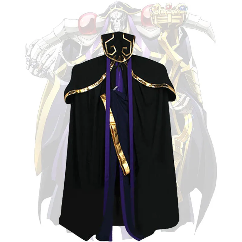 

2022 Anime Overlord Cosplay Costumes Ainz Ooal Gown Robe Skeleton Mage Halloween Party Necromancer Elder Lich Cloak