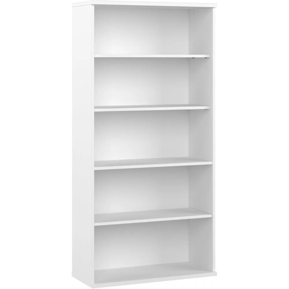 5-Shelf 73-Inch H Bookcase, White