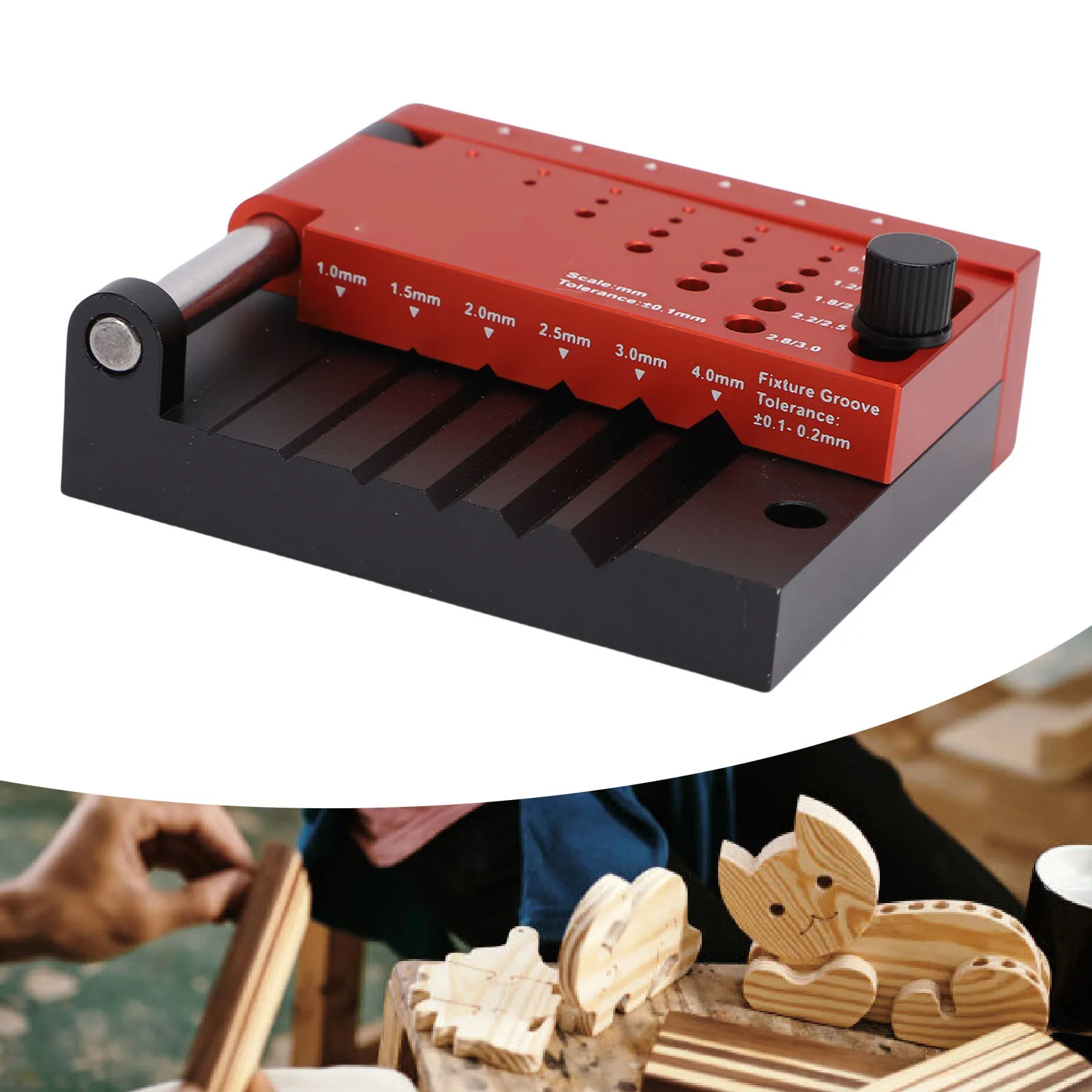 قضيب مستدير لتحديد موقع الحفر المركزي، أداة تحديد موضع البئر، تركيبات دليل لكمة أفقية لبناء النماذج وصناعة الخشب #1