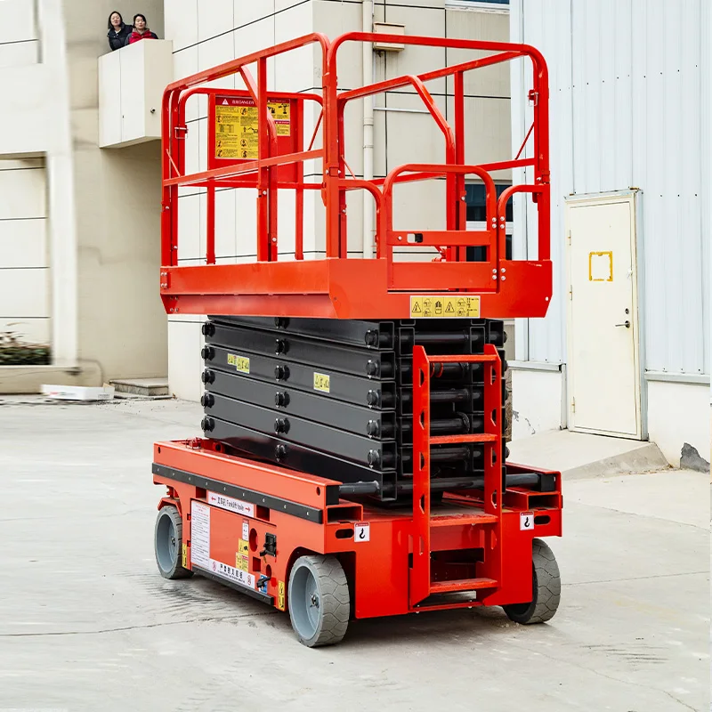 High Quality New Automatic Scissor Lift Mobile Hydraulic Electric Warehouse Use Motor Engine Pump Gear Bearing PLC Gearbox